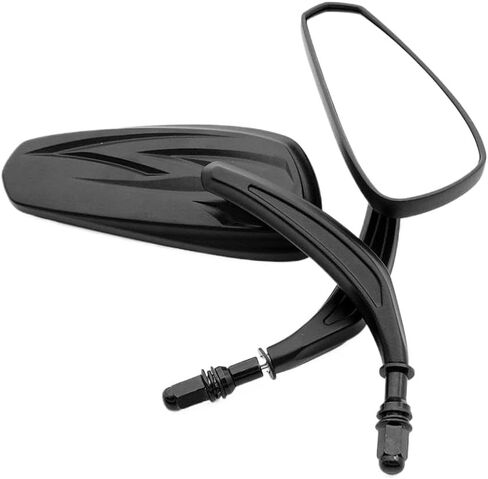 8mm Rear View Mirrors Compatible with Sportster XL1200C, Softail FLSTC, FLTRX, Road King, Street Bob, Fat FLSTF(black) in Kuwait