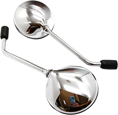 Rearview Mirror 10mm Convex Compatible With Motorcycle Scooter E Bike Electromobile(black) in Kuwait