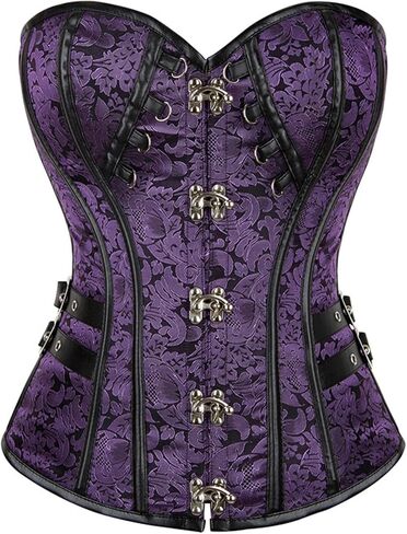 VEENDEO Steampunk Underbust Corset Brocade الخصر المدرب Cincher الجسم المشكل بوستير الأعلى in Kuwait
