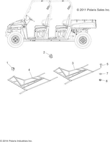 دعامة التثبيت الشبكية Polaris Ranger، قطعة OEM الأصلية 5254716، الكمية 1 in Kuwait