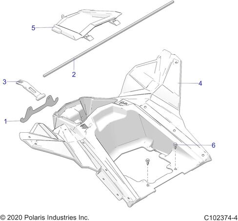 دعامة دعم صندوق Polaris ATV، قطعة OEM الأصلية 5256874، الكمية 1 in Saudi Arabia