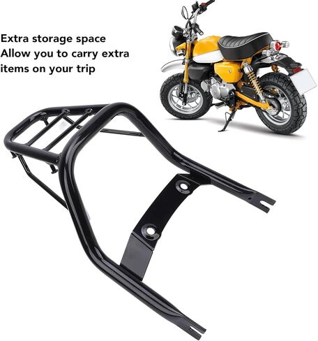 Motorcycle Rear Luggage Rack Heavy Duty Storage Shelf Bracket Cargo Carrier Tail Rack for Monkey 125 2018 to 2024 Anodized Iron 22mm 16mm Pipes in Saudi Arabia