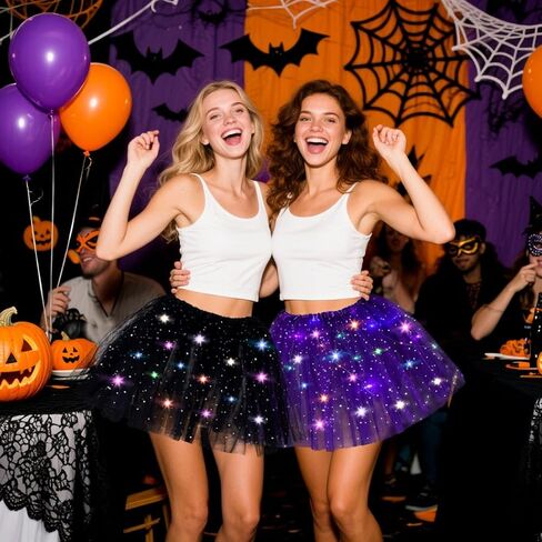 Florry Light Up Tutu Skirt LED Tutus Sparkly Layered Tulle Tutus for Women Party Carnival Costume in Saudi Arabia