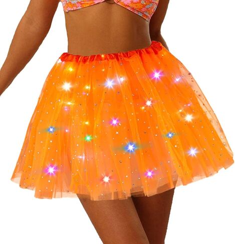 Florry Light Up Tutu Skirt LED Tutus Sparkly Layered Tulle Tutus for Women Party Carnival Costume in Saudi Arabia