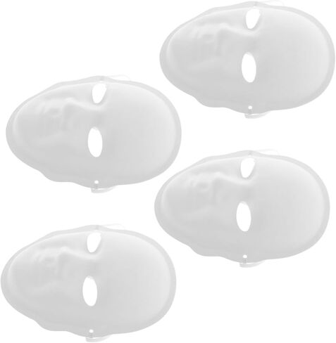 TEHAUX 4pcs Peking Mask White Costume Mask Role Play Party Supplies Masquerade Party Decorations Masquerade Decorations in Saudi Arabia