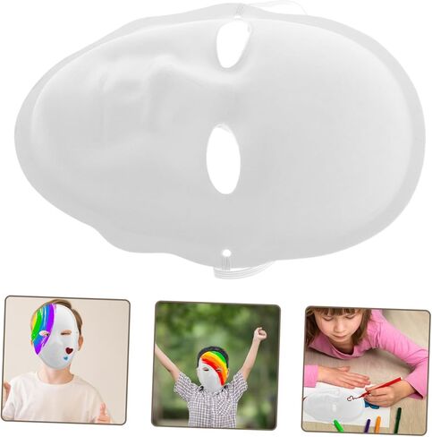 TEHAUX 4pcs Peking Mask White Costume Mask Role Play Party Supplies Masquerade Party Decorations Masquerade Decorations in Saudi Arabia