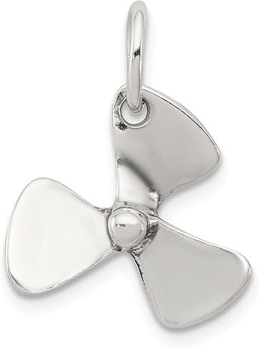 Sterling Silver 3D Antiqued Boat Propeller Charm in Saudi Arabia