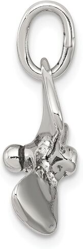 Sterling Silver 3D Antiqued Boat Propeller Charm in Saudi Arabia