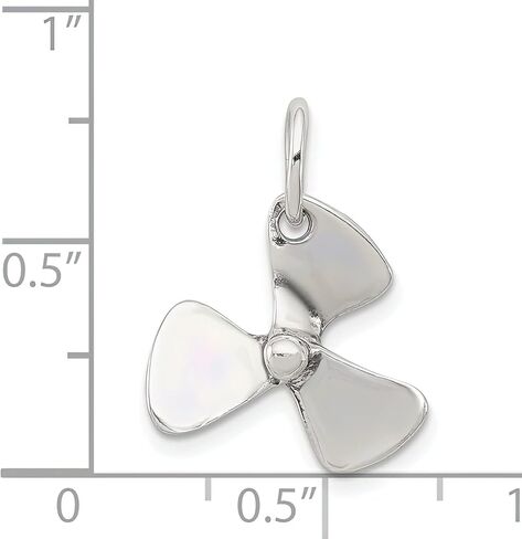 Sterling Silver 3D Antiqued Boat Propeller Charm in Saudi Arabia