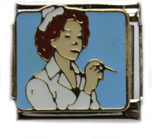 Sexy Sparkles Nurse Italian Link Bracelet Charm in Saudi Arabia