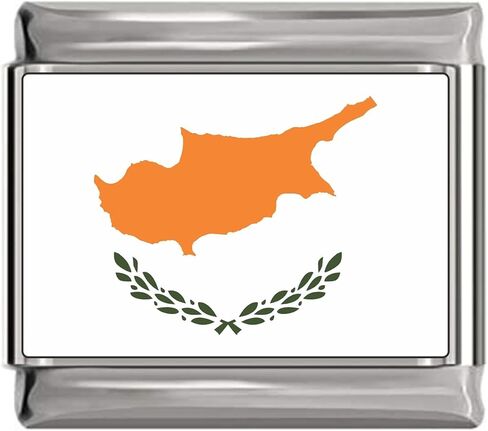 NewCharms Cyprus Flag Italian Charm in Saudi Arabia