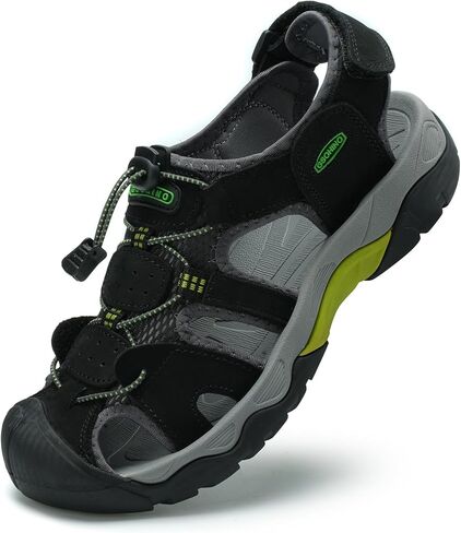 صندل الرياضة الجلدية للرجال للرجال مغلقين في نهاية الهواء الطلق الرياضي غير الرسمي الصنادل المشي أحذية المياه الصيفية الصياد المصنوعة يدويا in Kuwait