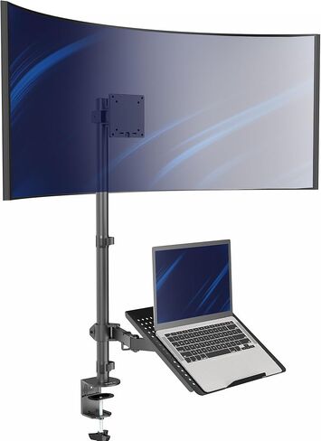 فيفو حامل لابتوب وشاشة LCD من فيفو طويل للغاية قابل للتعديل يناسب شاشة واحدة حتى 27 بوصة (STAND-V012C) in Kuwait