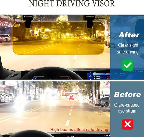 موسع واقي الشمس للسيارة - مستقطب ممتاز 2 في 1 مضاد للوهج بالأشعة فوق البنفسجية 400، قابل للتعديل ليلاً ونهارًا من أجل قيادة آمنة in Kuwait