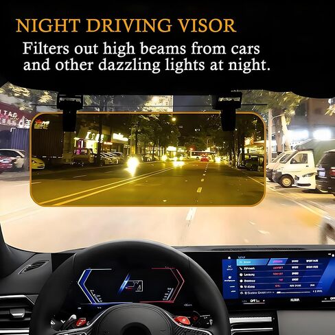 موسع واقي الشمس للسيارة - مستقطب ممتاز 2 في 1 مضاد للوهج بالأشعة فوق البنفسجية 400، قابل للتعديل ليلاً ونهارًا من أجل قيادة آمنة in Kuwait