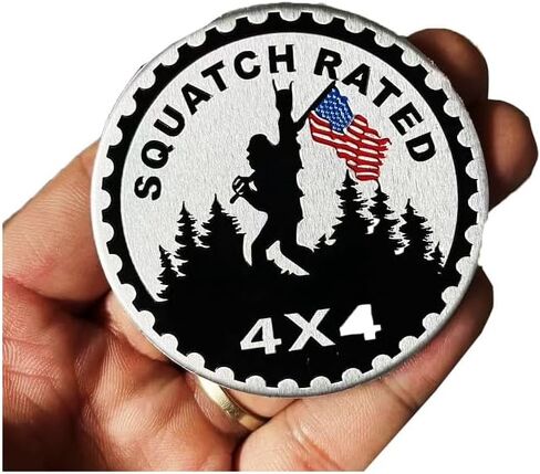 3D Black Metal American Flag Car Emblems – Round 4x4 Bigfoot Design Badge Decals for Trucks, SUVs, Off-Road Vehicles – Exterior Trim Accessories for Hood, Tailgate, Fender, or Side Panel（1pc） in Saudi Arabia