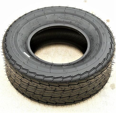 إطار مقطورة قارب ممتاز Forerunner QH503 - 20.5X8.00-10ST 20.5X8.00X10 نطاق تحميل E LRE 10 طبقات BSW جدار جانبي أسود، مجموعة من 4 in Kuwait