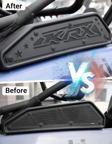 أغطية مدخل الهواء للشواية لـ Kawasaki Teryx KRX 1000 2020+، غطاء فتحة جانبية للمحرك أسود من الألومنيوم - إطار شبكي لحماية مدخل الهواء لـ Teryx KRX4 1000 2023-2025 ملحقات (قطعتان) in Saudi Arabia
