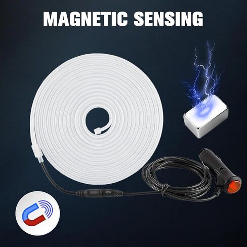 dibms 177 "الحث المغناطيسي الديناميكي المتدفق أدى شريط إضاءة صندوق السيارة، عالمي مرن IP65 مقاوم للماء سيليكون قابل للقص 12 فولت إضاءة محيطة داخلية للسيارات سيارات الدفع الرباعي والشاحنات البيضاء in Kuwait