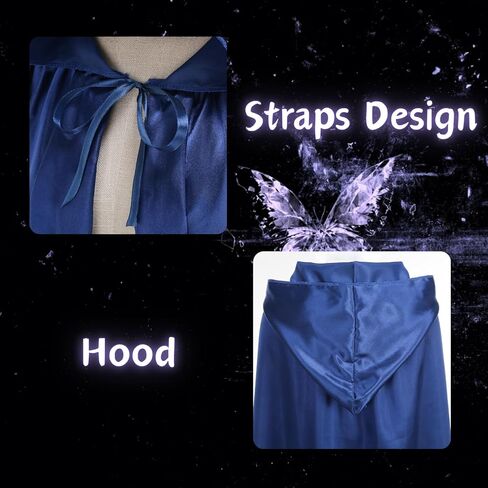 LMYOVE Unisex Cloak with hood,Halloween Christmas Hooded Cape Cosplay Costume Dress Up Party Adult Robe for Men Women in Saudi Arabia