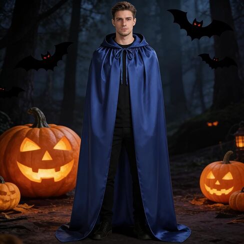 LMYOVE Unisex Cloak with hood,Halloween Christmas Hooded Cape Cosplay Costume Dress Up Party Adult Robe for Men Women in Saudi Arabia