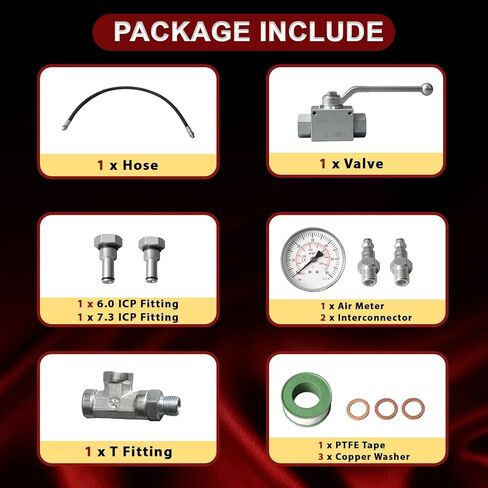 High Pressure Oil System IPR Air Test Tool Special Kit Compatible with Ford Powerstroke Diesel 6.0L/7.3L Engine in Kuwait