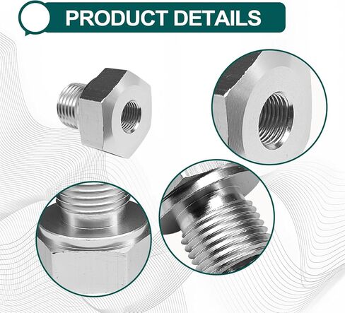 محول مستشعر ضغط الزيت، محول M16 1.5 إلى 1/8 NPT المناسب 304 من الفولاذ المقاوم للصدأ لجميع محركات GM LS LS1/LS3/LSX/6.2L/6.0L/5.3L/4.8L/4.3L/4.2L in Kuwait
