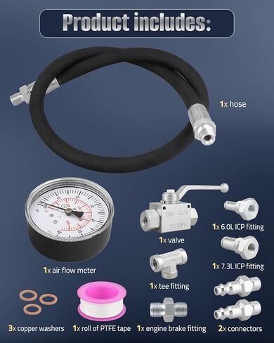 مجموعة خاصة لأداة اختبار الهواء IPR مناسبة لسيارة Ford 1994-2007 6.0L 7.3L نظام زيت الضغط العالي للديزل، أداة اختبار الهواء IPR وتركيب اختبار الهواء ICP in Saudi Arabia