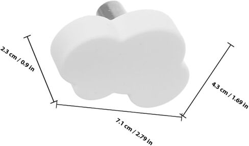 Homoyoyo 6pcs White Cartoon Cloud Shape Drawer Handles Soft Rubber Cabinet Knobs Decorative Kitchen Cabinet Pulls for ’ Room Dresser Cupboard Hardware in Saudi Arabia
