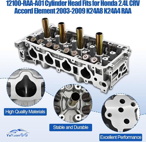 12100-RAA-A01 Cylinder Head Fits for Honda CRV Accord Element 2.4L 2003-2009 K24A8 K24A4 RAA 12100-RAA-A00 in Saudi Arabia