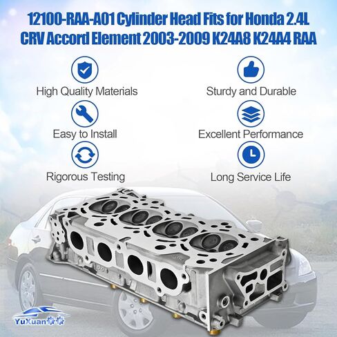 12100-RAA-A01 Cylinder Head Fits for Honda CRV Accord Element 2.4L 2003-2009 K24A8 K24A4 RAA 12100-RAA-A00 in Saudi Arabia