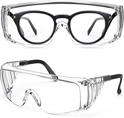 PAERDE Safety Goggles Safety Glasses Anti Fog Protective Glasses With Adjustable Temples Clear Eye Protection Glaases in Saudi Arabia