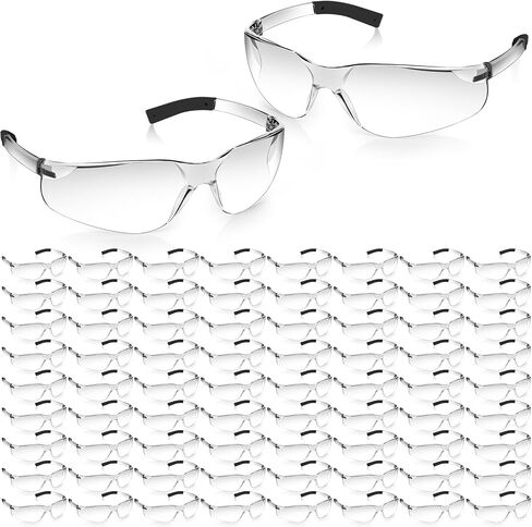 150 قطعة من نظارات السلامة الشفافة/الملونة نظارات واقية للاستخدام الداخلي والخارجي للنساء والرجال وبناء مختبر العمل in Kuwait