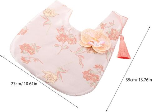 LIFKOME 2Pcs Embroidered Brocade Handbag - Brocade Wristlets Bag - Floral Jacquard Clutch Purse with Tassel - Knot Tote Bag for Packaging in Saudi Arabia