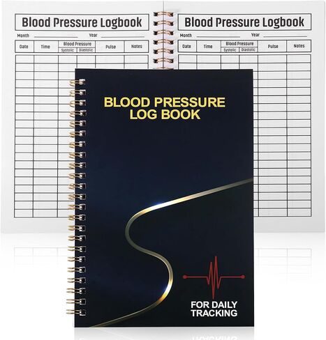 Spiral Bound Blood Pressure Log Book - for Daily Tracking Record & Monitor Your Systolic, Diastolic, Heart Rate & Pulse Readings at Home,2-Year BP Diary in Saudi Arabia
