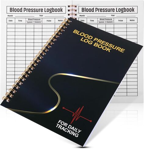 Spiral Bound Blood Pressure Log Book - for Daily Tracking Record & Monitor Your Systolic, Diastolic, Heart Rate & Pulse Readings at Home,2-Year BP Diary in Saudi Arabia