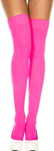 Opaque Thigh Hi - One Size - Hot Pink in Saudi Arabia