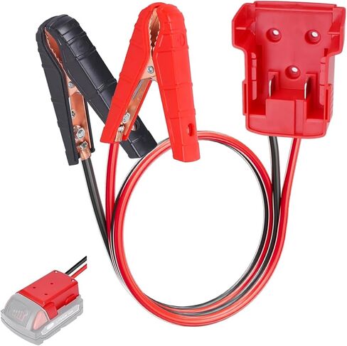 كابلات توصيل M18 لبطاريات ميلووكي 18 فولت 2FT 8AWG مشابك بداية سلك السيليكون، كابل معزز للسيارات لبدء تشغيل السيارة باستخدام بطارية الأداة in Saudi Arabia