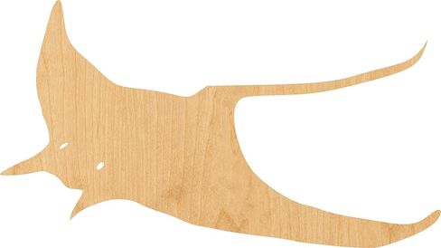 Manta Ray 2 Laser Cut Out Wood Shape Craft Supply - 4 Inch in Saudi Arabia