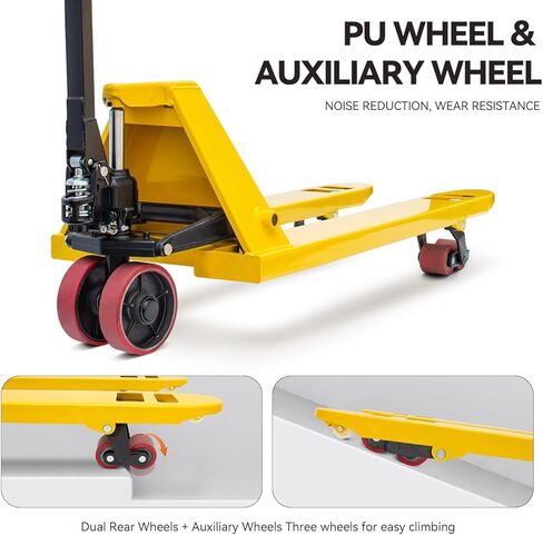Manual Pallet Jack 6,600 LBS Capacity, 48" x 27" Heavy Duty Pallet Truck with Nylon Wheels, Industrial Hand Pallet Jack for Warehouse, Factory & Material Handling in Saudi Arabia