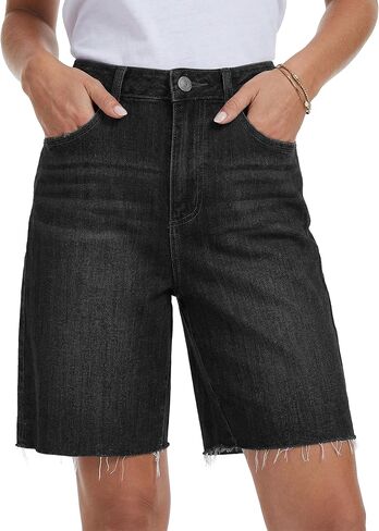 YUCOLEN Women's Jorts Baggy High Waisted Jean Shorts Ripped Denim Bermuda Shorts Y2K Shorts in Saudi Arabia