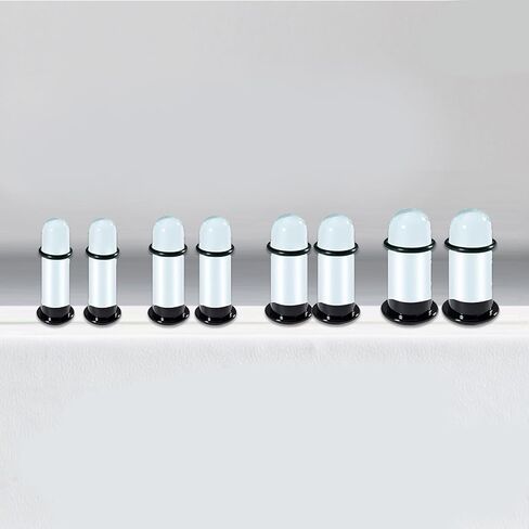 EVKILKJS Glass Stretching Kit for Ears Ear Gauge Stretching Kit with Rubber O-Rings Unique Design Smooth Glass 8MM Earlobe Piercing Expander 4PCS in Saudi Arabia