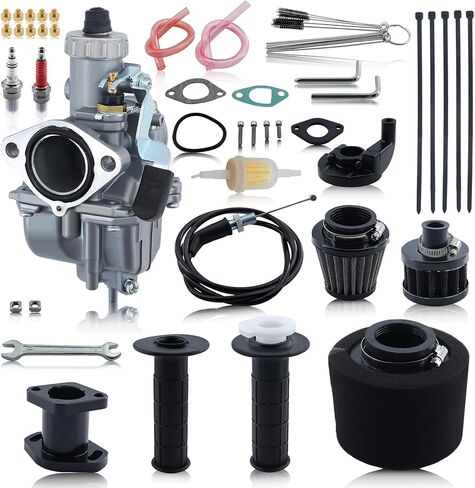 VM22 26mm Carburetor Carb for Predator 212cc 196cc 224cc 200cc CT200U BT200X Mini Bike Go Kart KT196 Go Kart GX160 GX200 6.5hp Engine with 38mm Air Filter Intake Manifold Main Jets Kit (Black) in Saudi Arabia