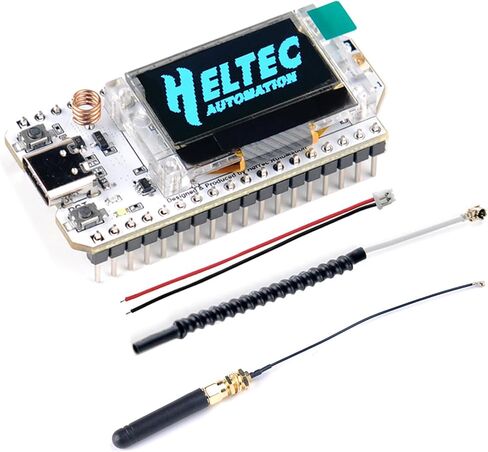 2 Sets of ESP32 OLED WiFi LoRa 32 V3 Kit Type-C USB IoT Module Development Board SX1262 Integrated WiFi Bluetooth 863MHZ-928MHZ + IPX IPEX 1.13 UF.L Antennas + Cases in Saudi Arabia