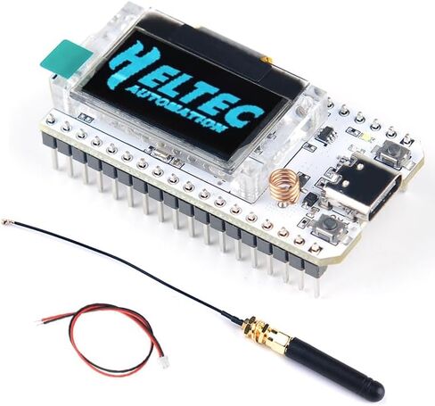 مجموعتان من ESP32 OLED WiFi LoRa 32 V3 Kit Type-C USB IoT Module Development Board SX1262 المتكاملة WiFi Bluetooth 863MHZ-928MHZ + IPX IPEX 1.13 UF.L هوائيات + حافظات in Kuwait