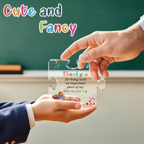 هدايا عيد الحب للمعلمين، هدايا تقدير المعلم للنساء والرجال هدية المعلم من الأكريليك كتلة اللغز 3.3 × 3.9 في الأوزان الورقية، شكرًا لك هدايا من الطلاب in Kuwait