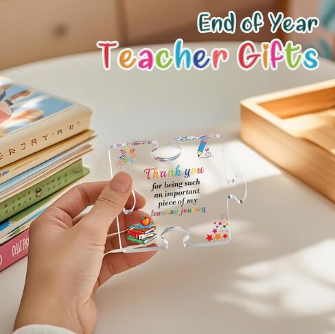 هدايا عيد الحب للمعلمين، هدايا تقدير المعلم للنساء والرجال هدية المعلم من الأكريليك كتلة اللغز 3.3 × 3.9 في الأوزان الورقية، شكرًا لك هدايا من الطلاب in Kuwait