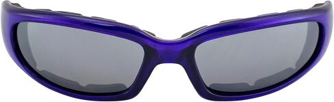 Global Vision Chicago Padded Motorcycle Sunglasses Purple Frames with Flash Mirror Lenses in Saudi Arabia