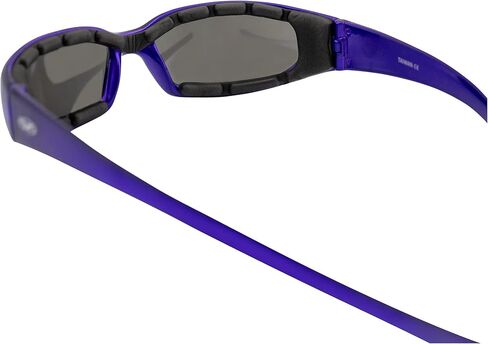 Global Vision Chicago Padded Motorcycle Sunglasses Purple Frames with Flash Mirror Lenses in Saudi Arabia