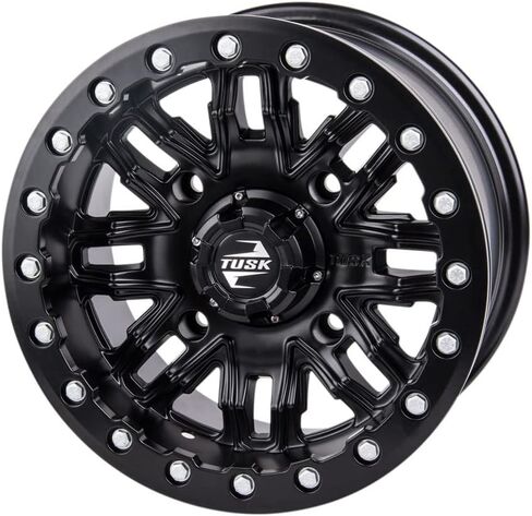 عجلة TUSK 4/156 Nebo Beadlock 14x7 5.0 + 2.0 مصنوعة آليًا/أسود متوافقة مع Polaris RZR XP 1000 2014-2021 in Kuwait